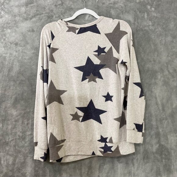 NWT Buffalo David Bitton Women's size S Soft Cozy Crewneck Stars Top Twinkle - Picture 3 of 10